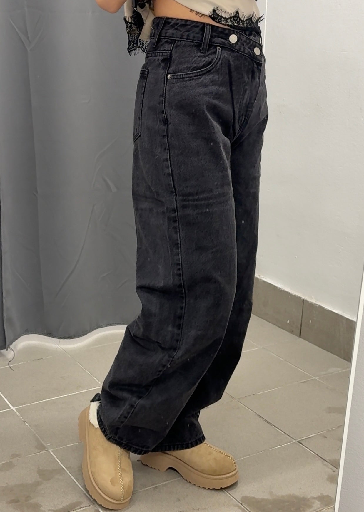 Jeans Baggy con doppia abbottonatura FGD MODA