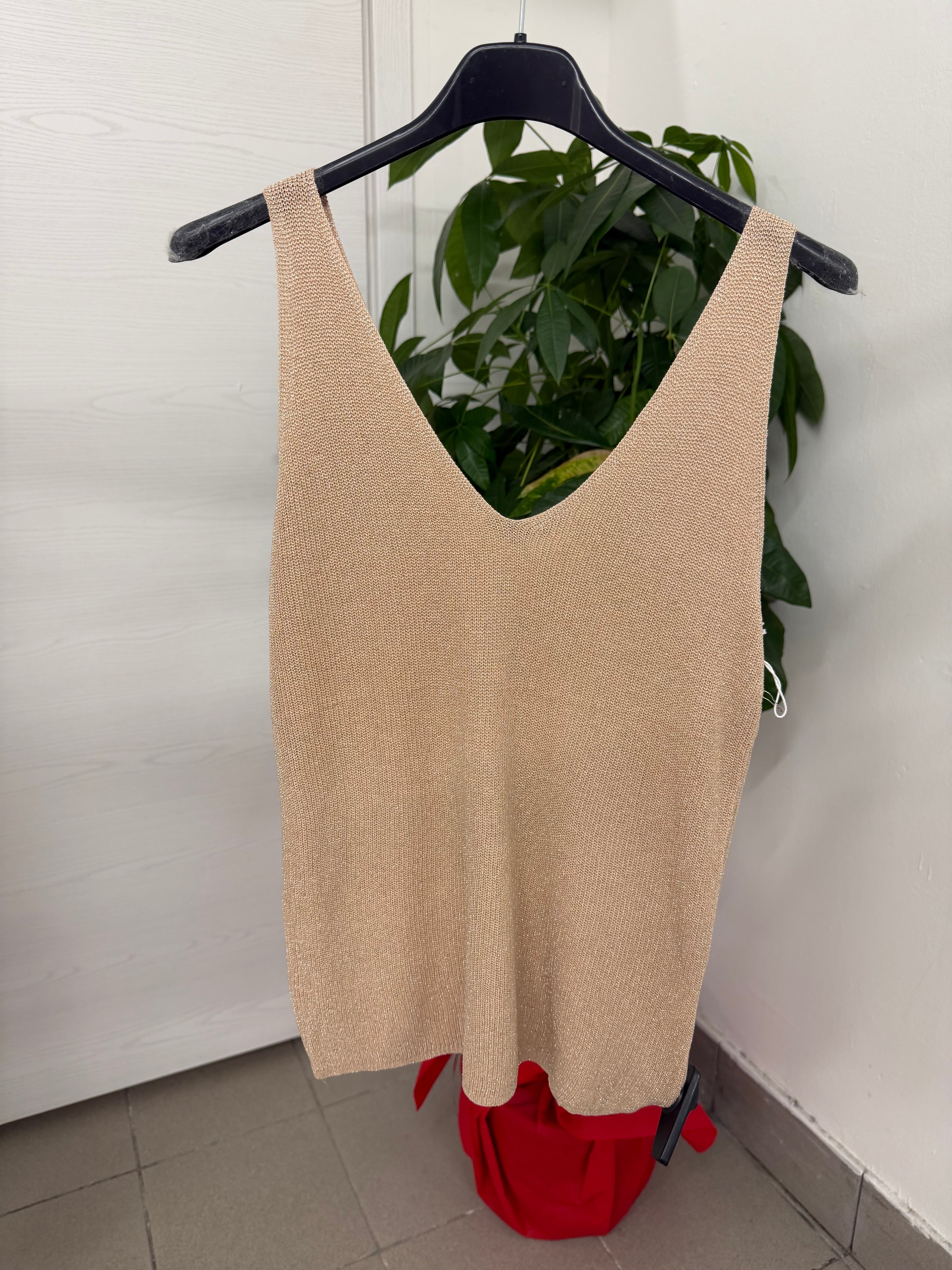 Canotta di filo con lurex FGD MODA