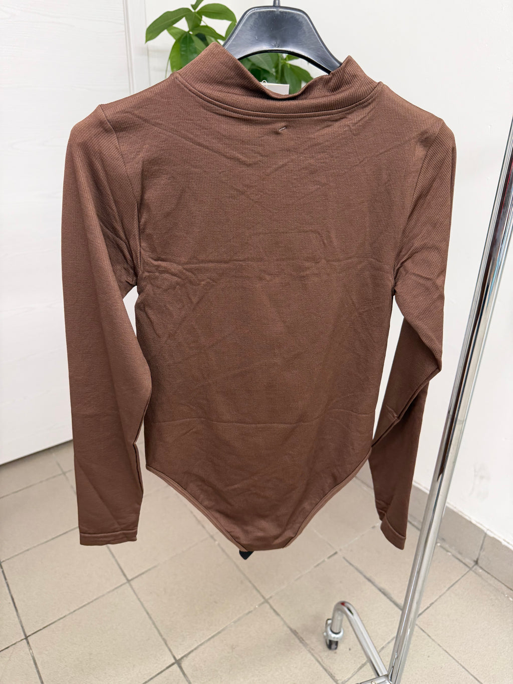 Body compattante a costine con zip FGD MODA