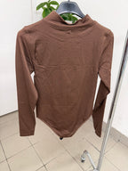 Body compattante a costine con zip FGD MODA
