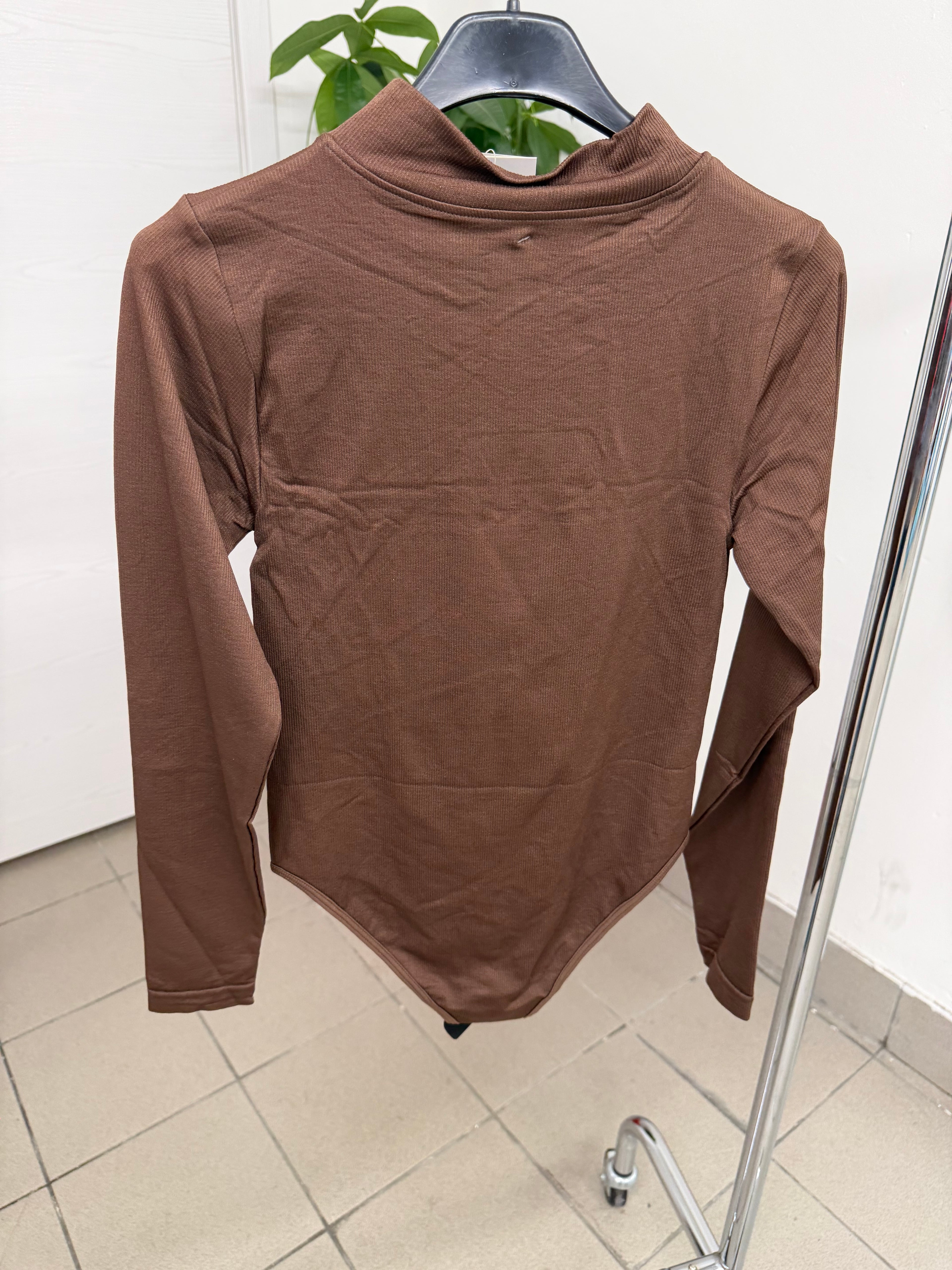 Body compattante a costine con zip FGD MODA