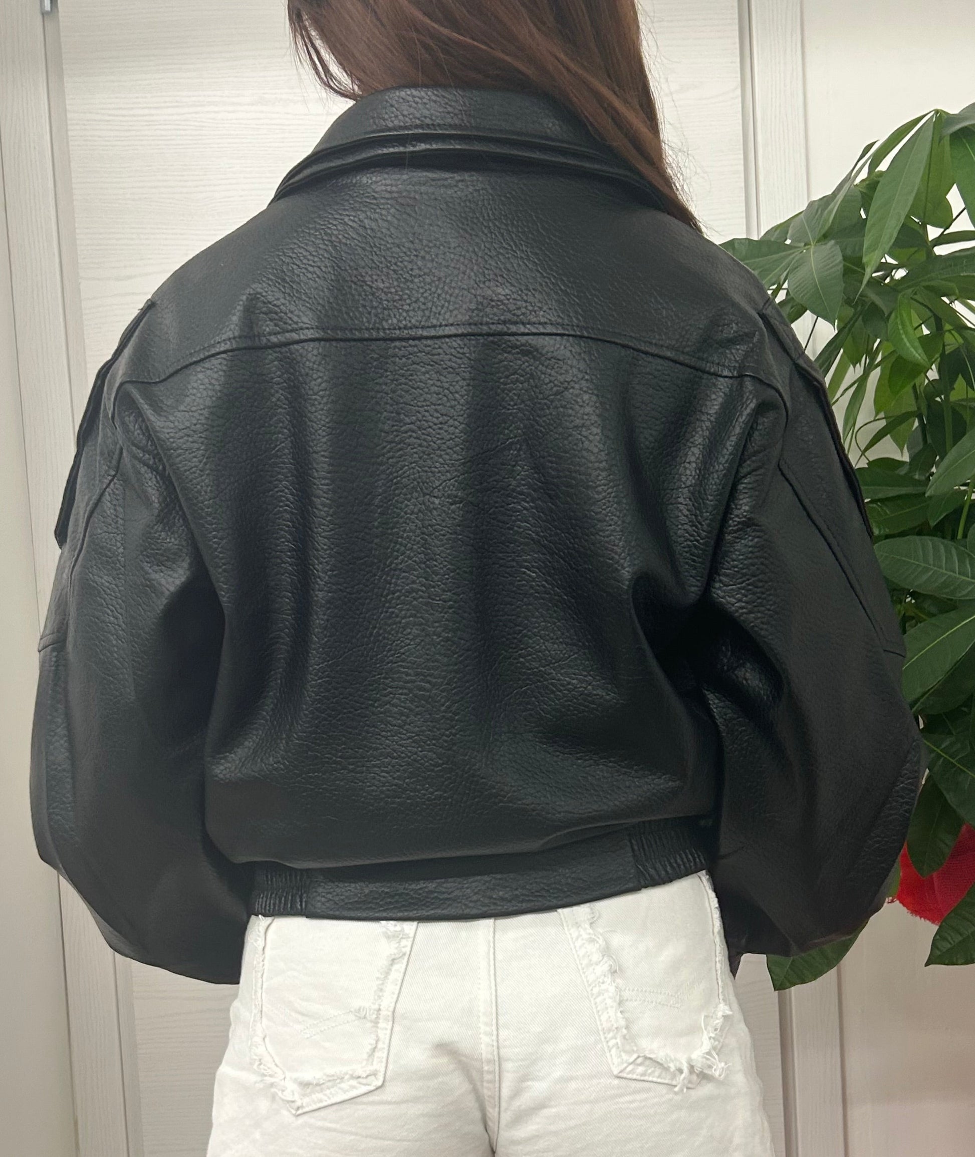 Giacca bomber in pelle FGD MODA