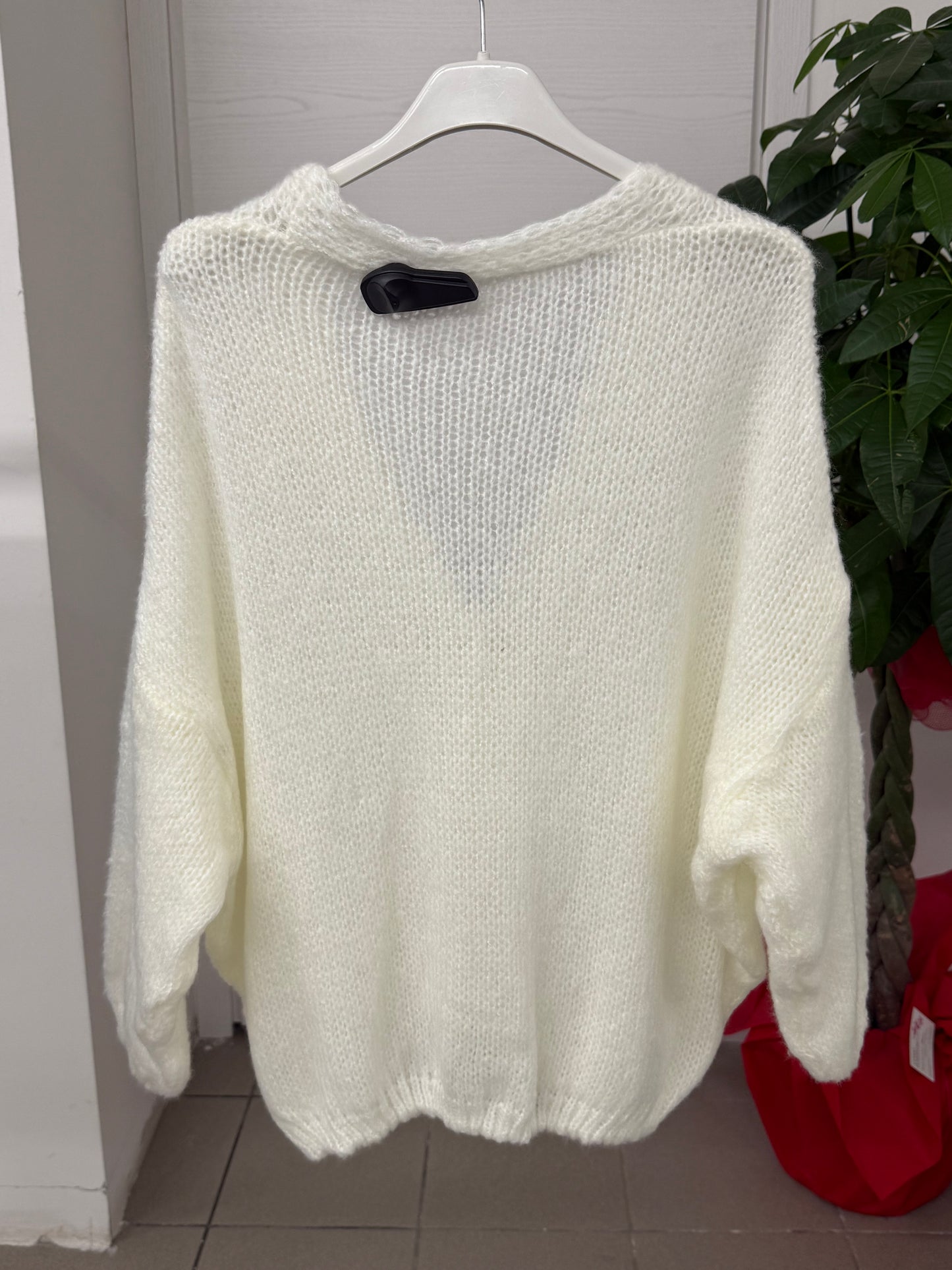 Cardigan over fit tinta unita