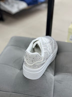 Sneakers brillantinati con platform alta FGD MODA