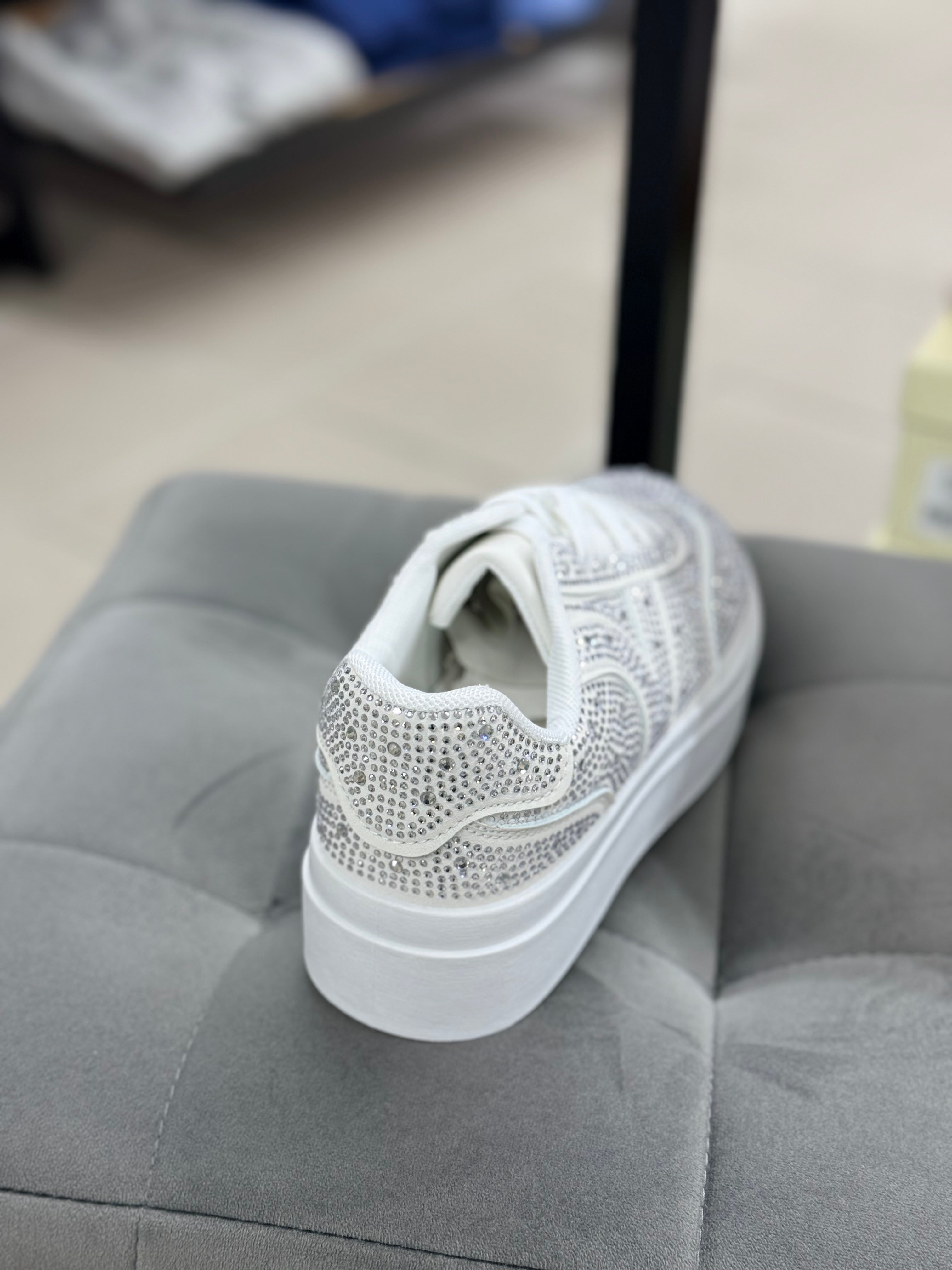 Sneakers brillantinati con platform alta FGD MODA