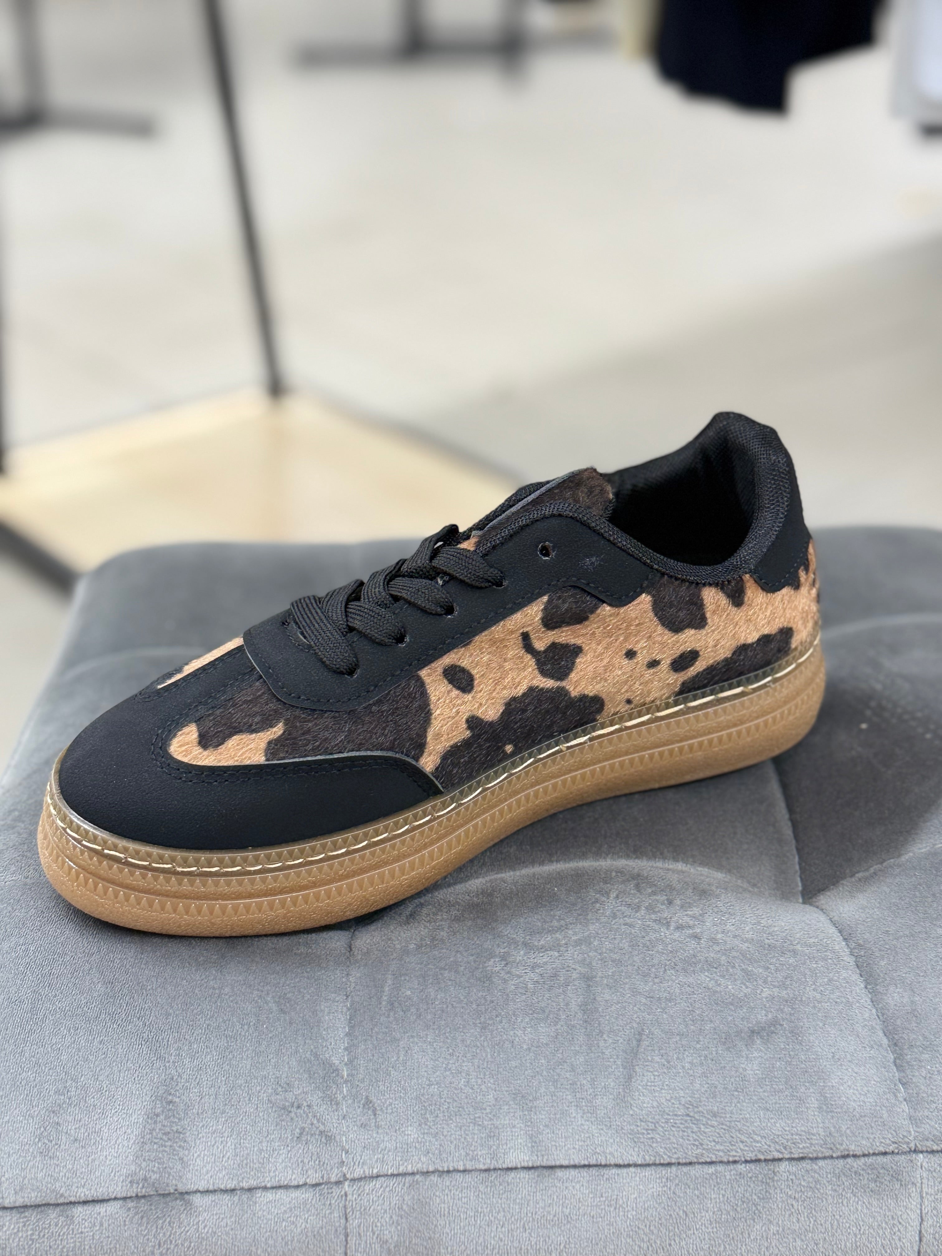 Sneakers con pelliccia maculata FGD MODA