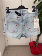 Pantaloncini brillantinati con ciliegie FGD MODA
