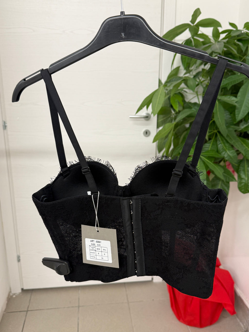 Corsetto crop in pizzo