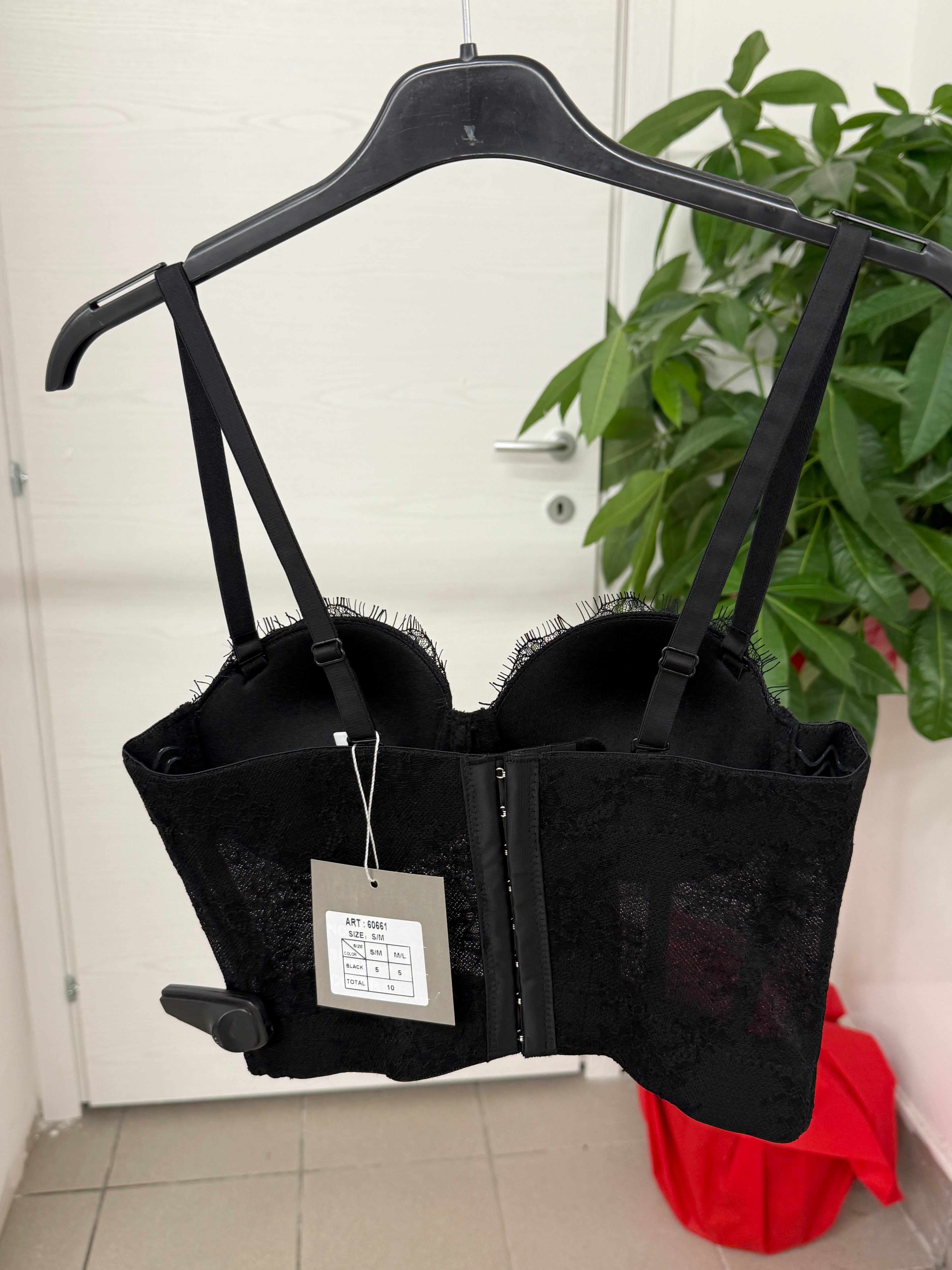 Corsetto crop in pizzo