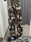 Pantaloni Barrel Militari Con Pieghe In Vita E Pence FGD MODA
