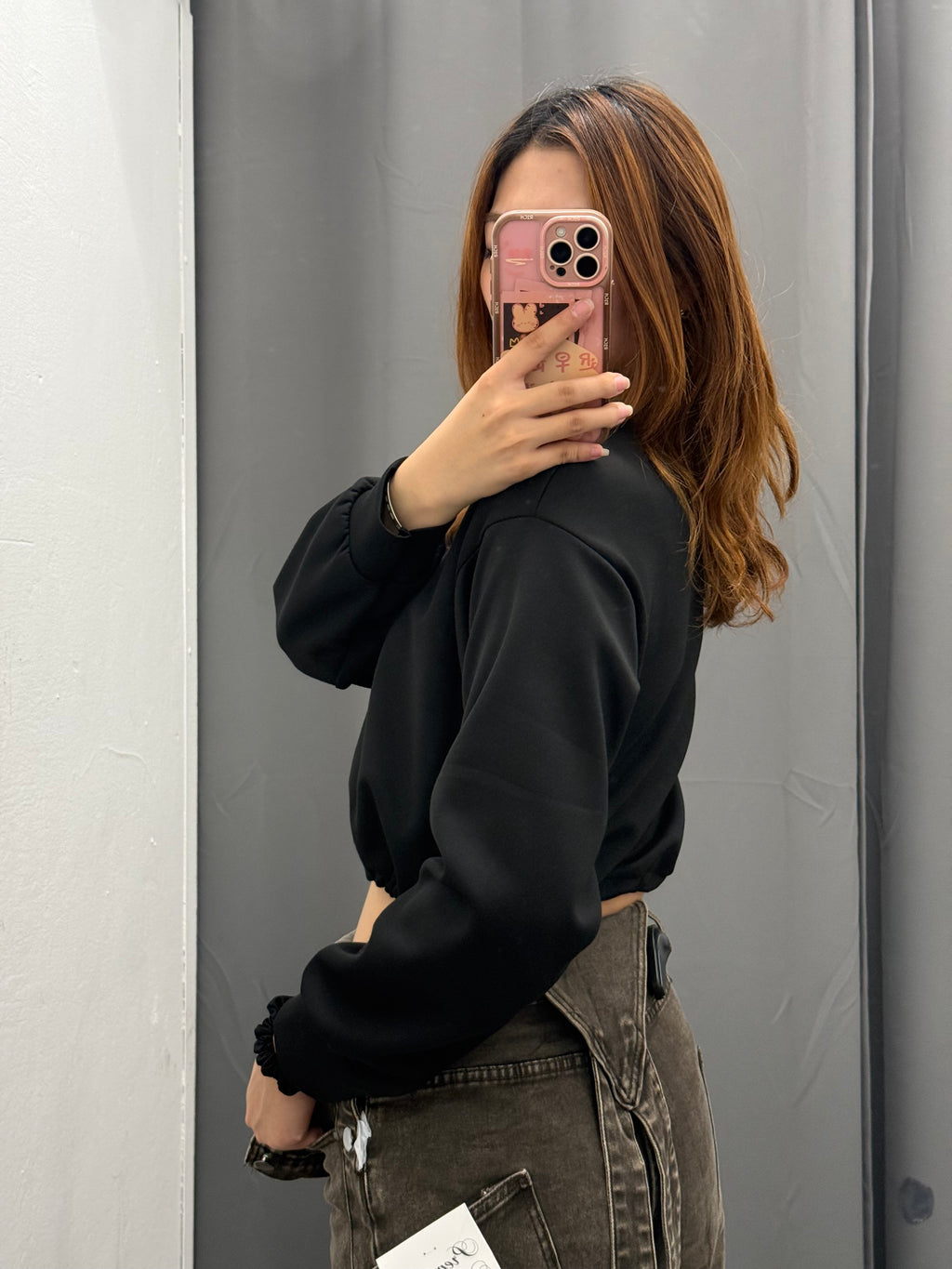 Felpa Crop Con Coulisse FGD MODA
