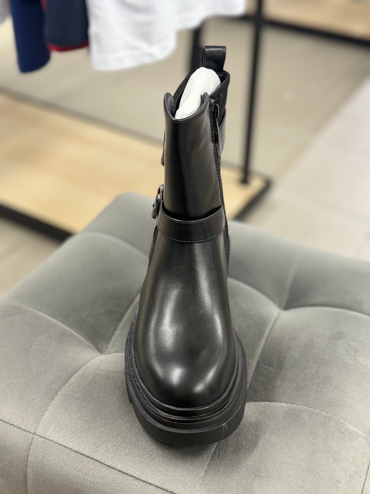 Stivaletti In Ecopelle E Camoscio Con Fibbie MS2163 FGD MODA