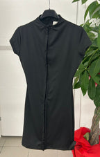 Abito corto in lycra con chiusura a ganci FGD MODA