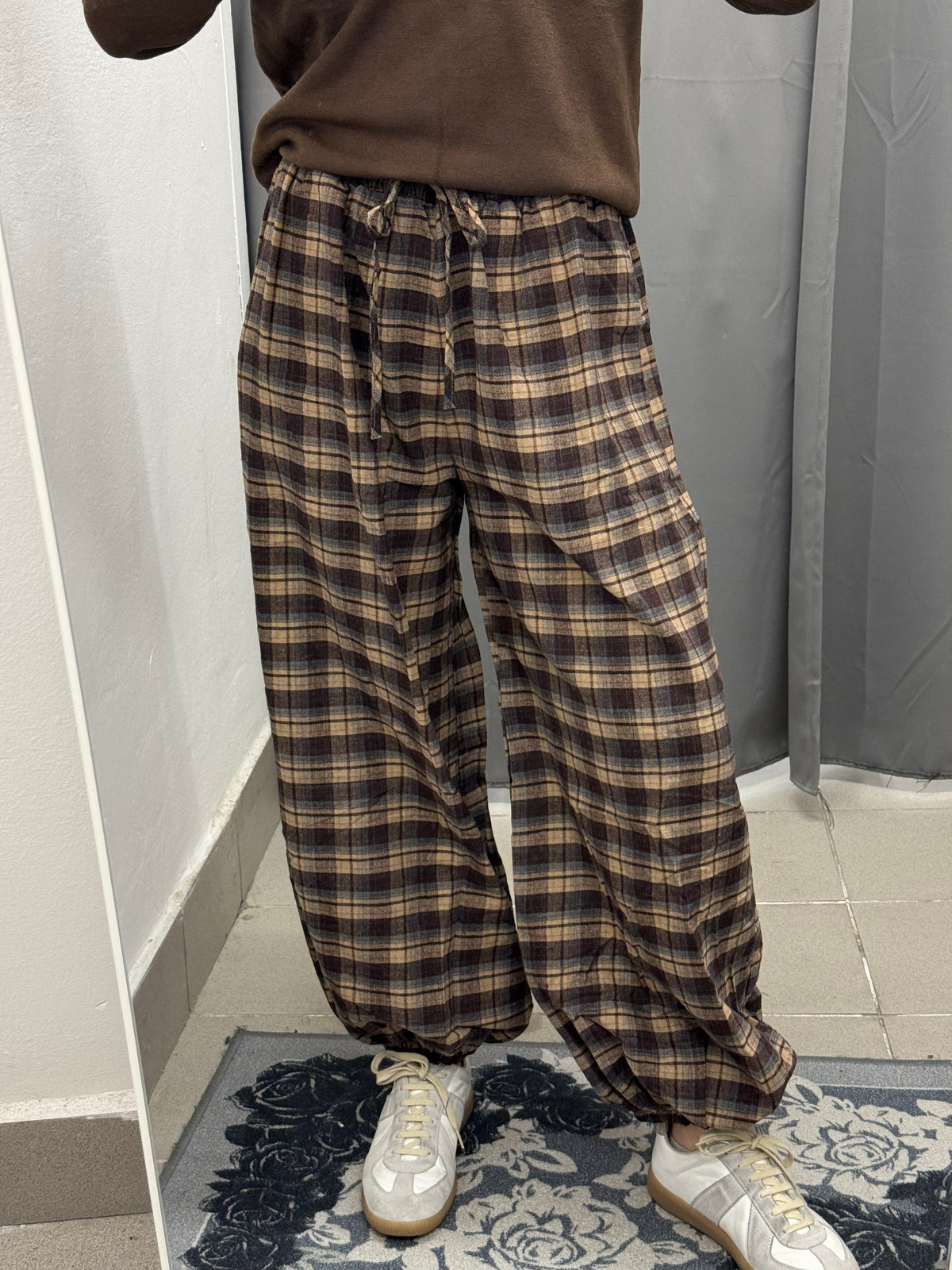 Pantaloni Balloon Scozzesi Con Polsini FGD MODA
