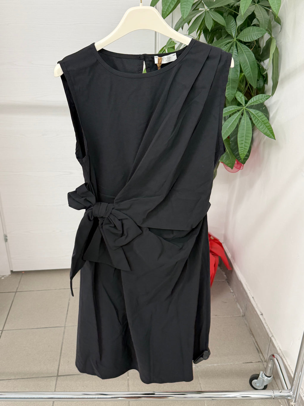 Abito Midi in Viscosa con Fiocco Laterale FGD MODA