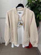 Felpa over fit con chiusura a zip e tasche FGD MODA