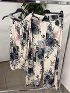 Set coordinato Canotta e Pantaloni a palazzo con motivo fiorato FGD MODA