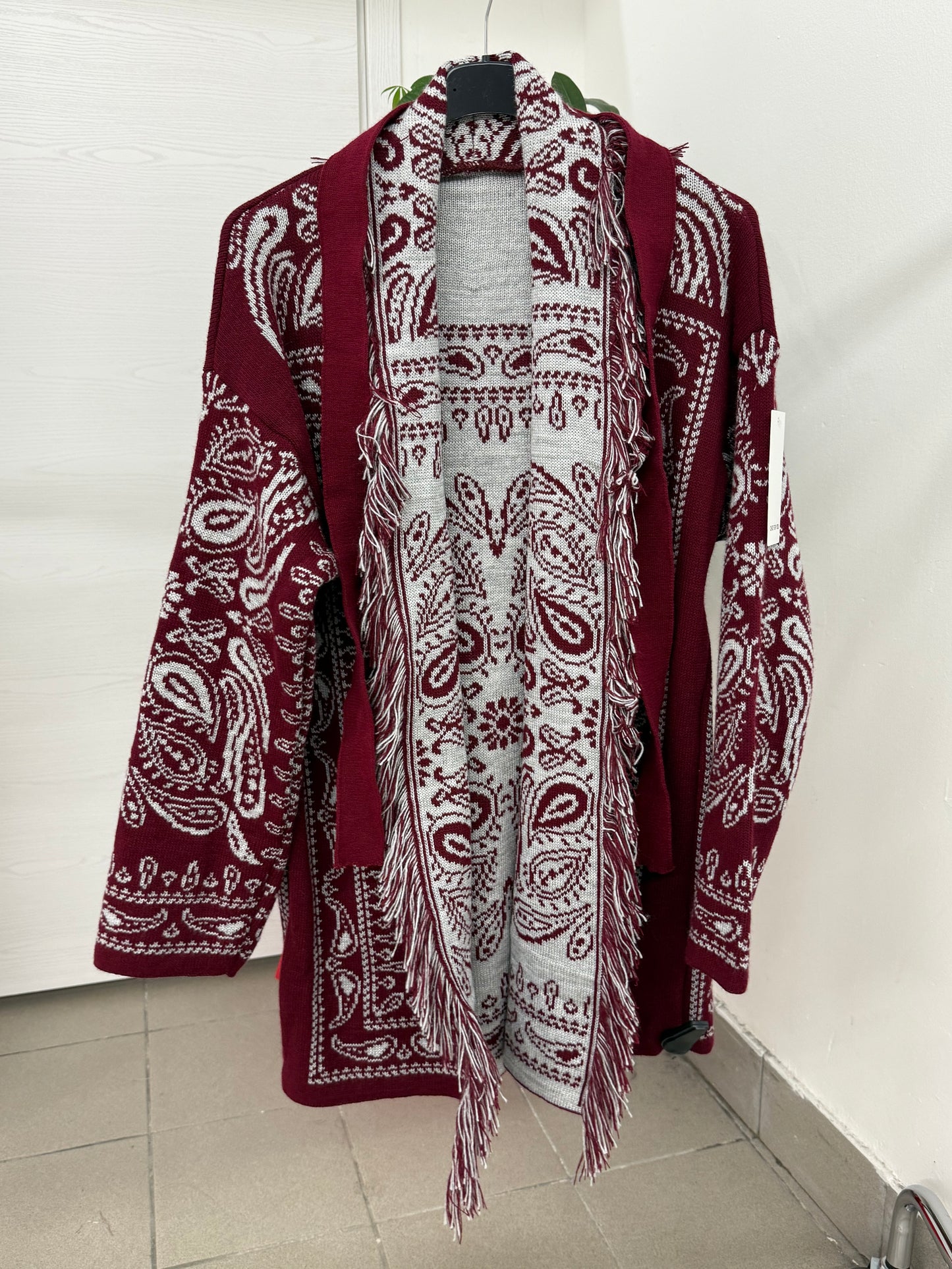 Giacca a fantasia con cinta