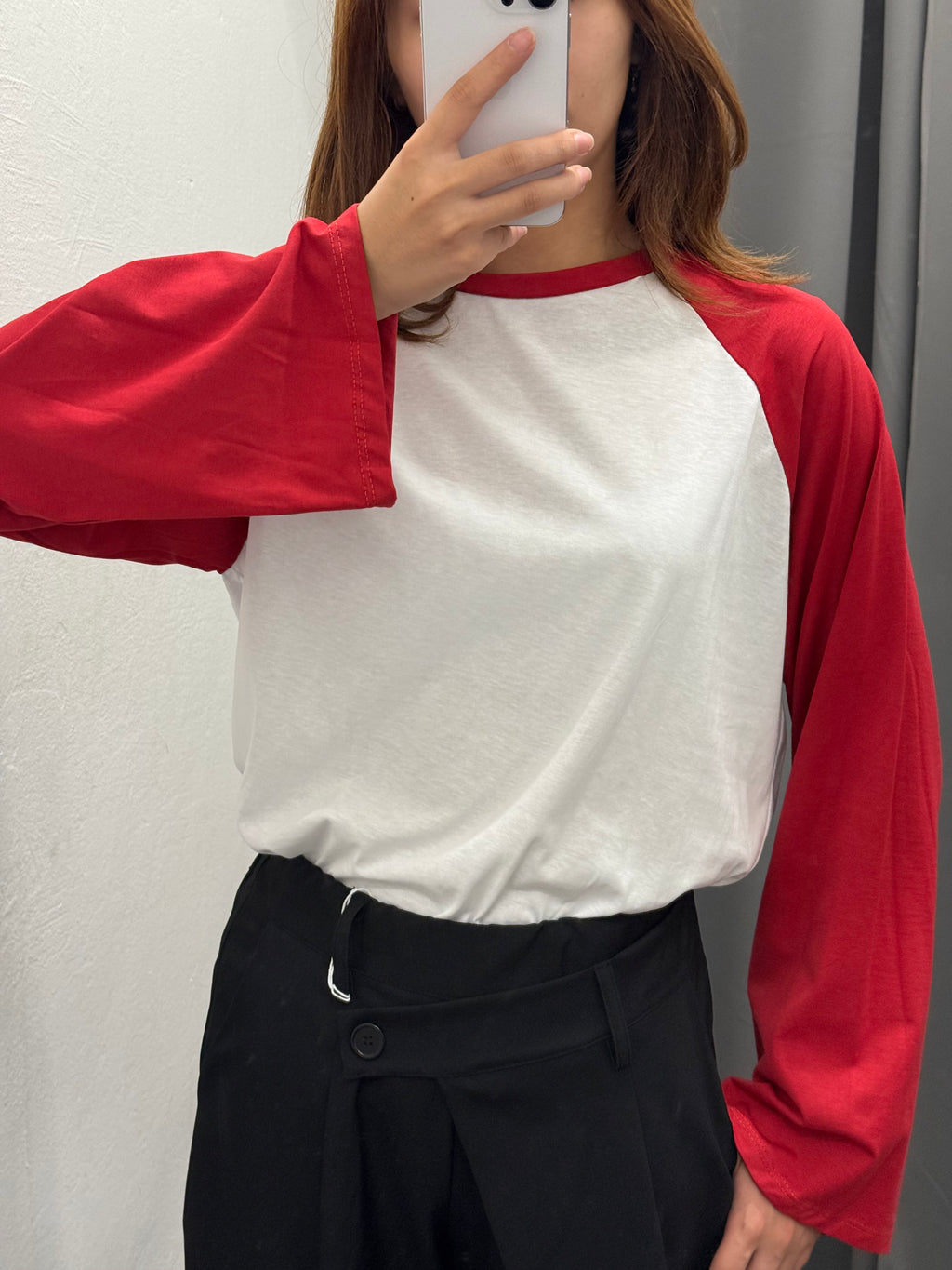 Maglietta In Cotone A Maniche Larghe Bicolore FGD MODA