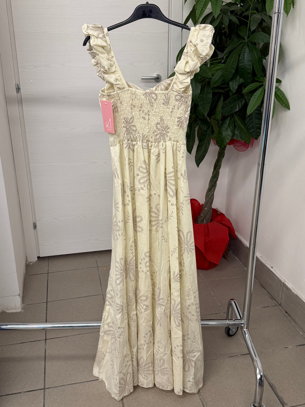Abito lungo sangallo con spacco FGD MODA