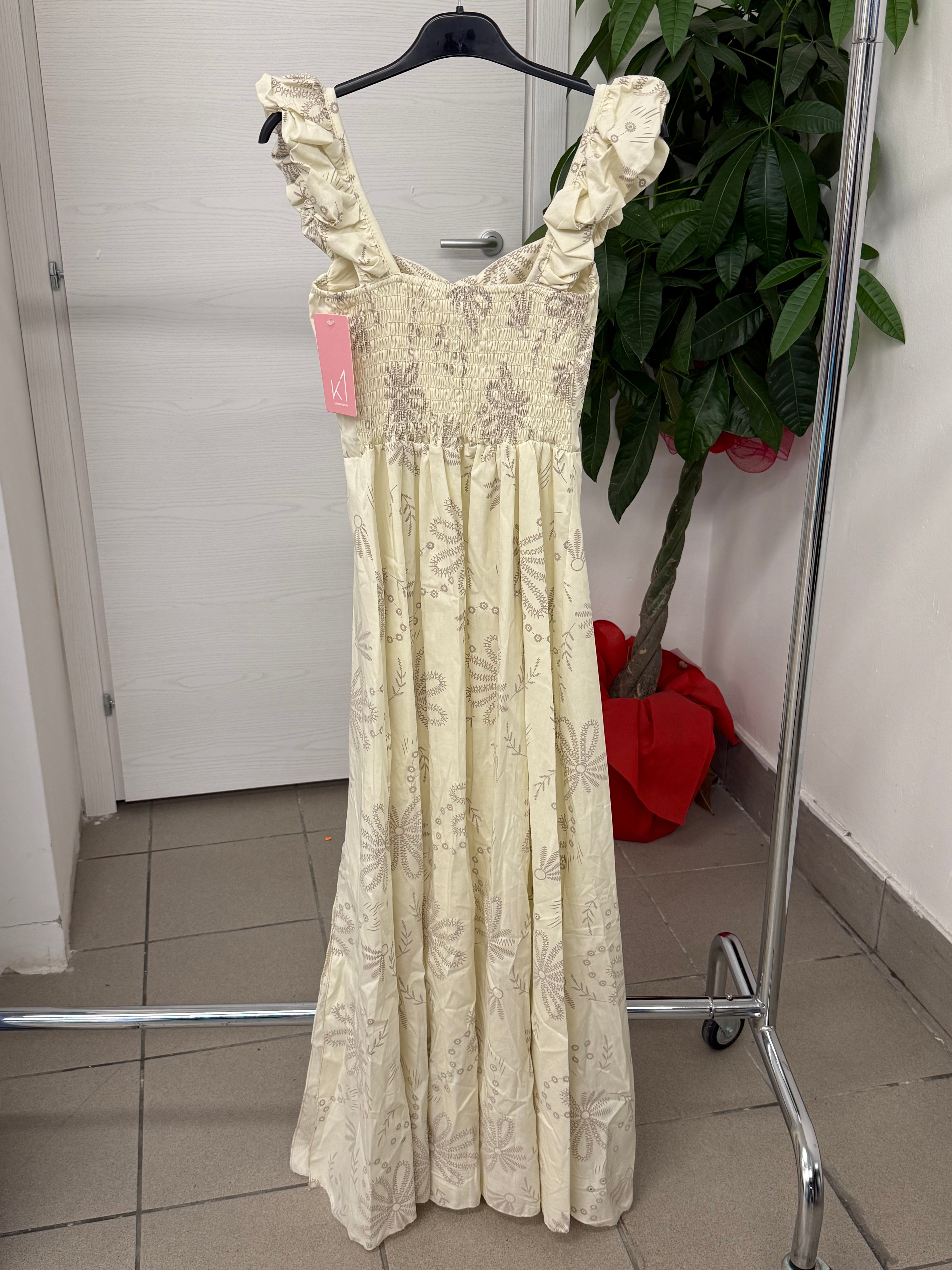 Abito lungo sangallo con spacco FGD MODA