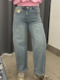 Jeans baggy con risvolto FGD MODA