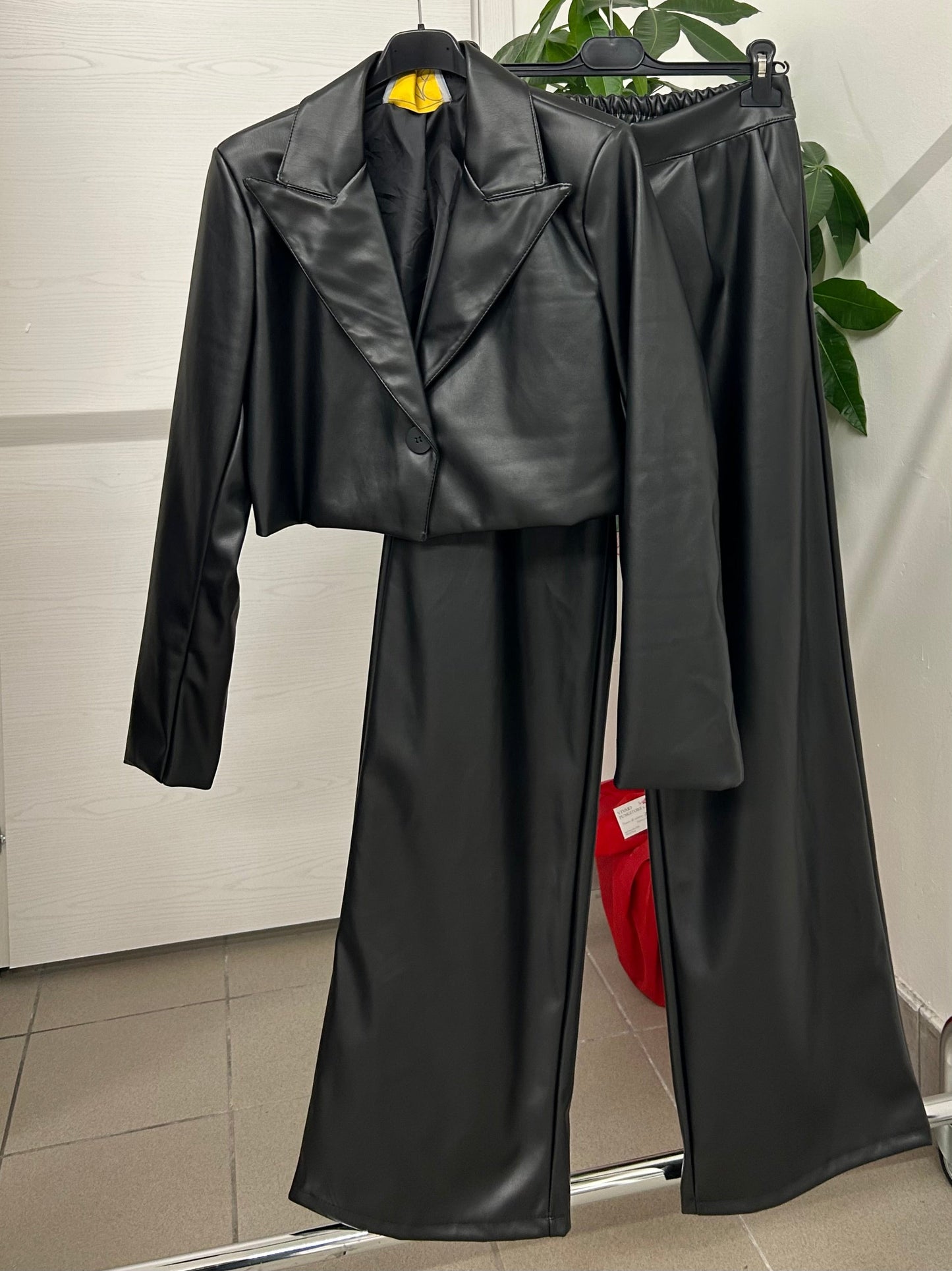 Set coordinato in pelle Giacca e Pantaloni