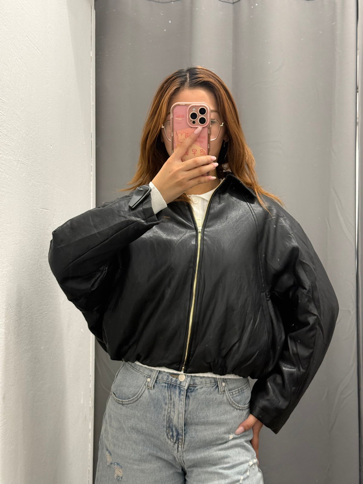Giacca Bomber Over Fit Crop Con Zip FGD MODA