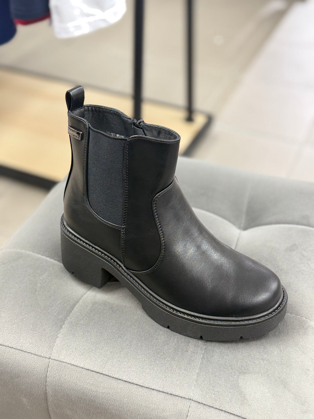 Stivaletti In Ecopelle Con Elastico Laterale E Zip Tacco 5cm MG8921 FGD MODA