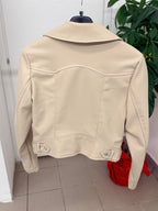 Chiodo in ecopelle con chiusura a zip FGD MODA