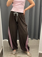 Pantaloni Balloon con Strisce Laterali FGD MODA