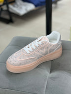 Sneakers brillantinati con platform alta FGD MODA