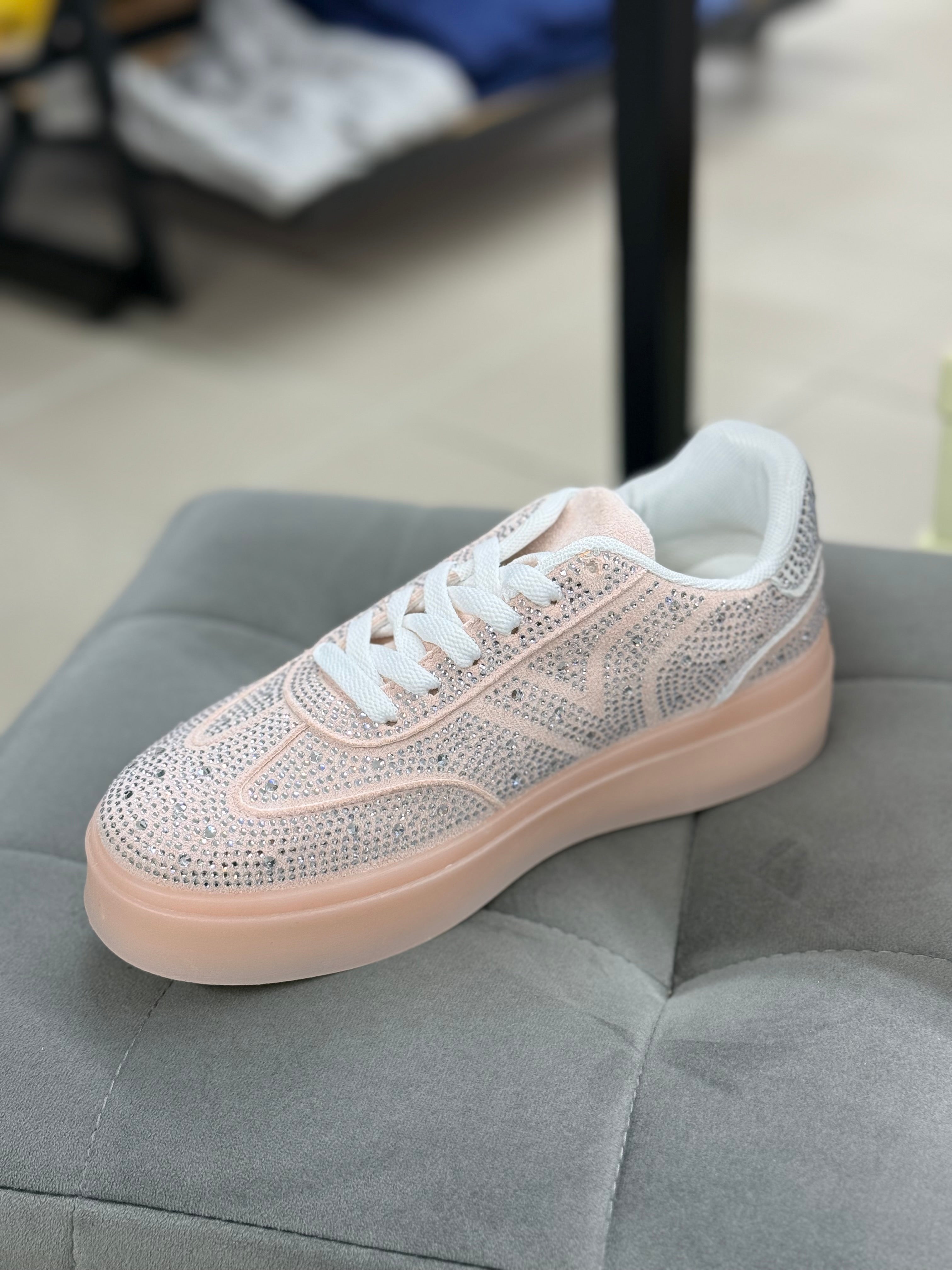Sneakers brillantinati con platform alta FGD MODA