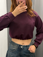 Felpa Crop Con Coulisse FGD MODA