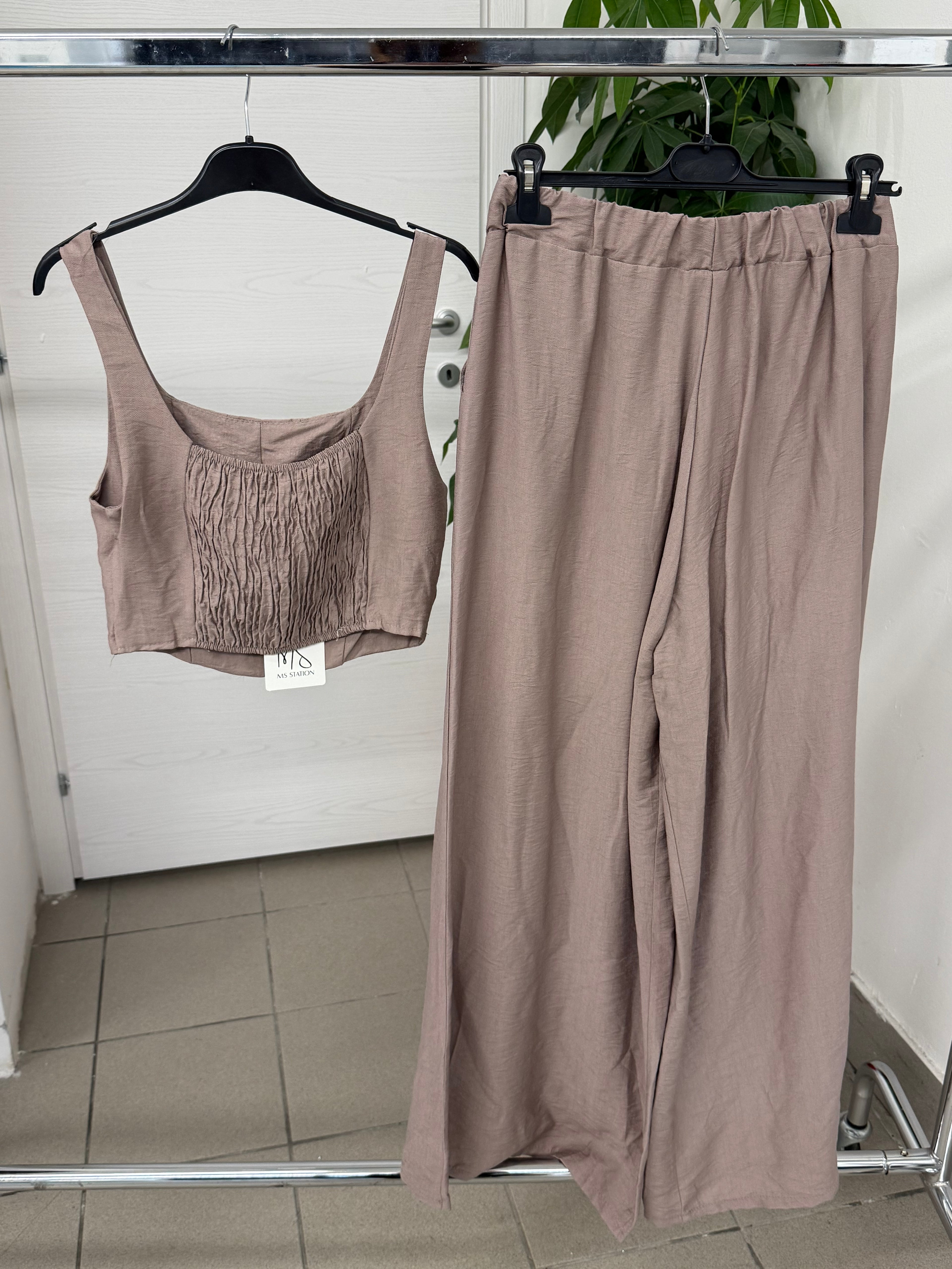 Set coordinato Top e Pantaloni a gamba larga FGD MODA