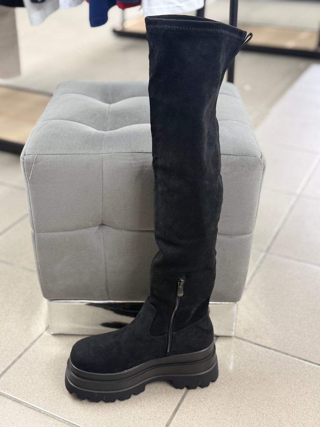 Stivali Alti In Camoscio Con Platform MS1642 FGD MODA