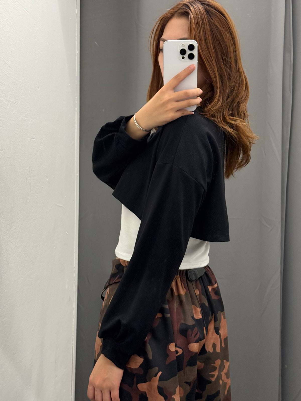 Felpa Crop Misto Canotta FGD MODA