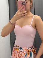Canotta in Lycra con Scollo a Cuore FGD MODA