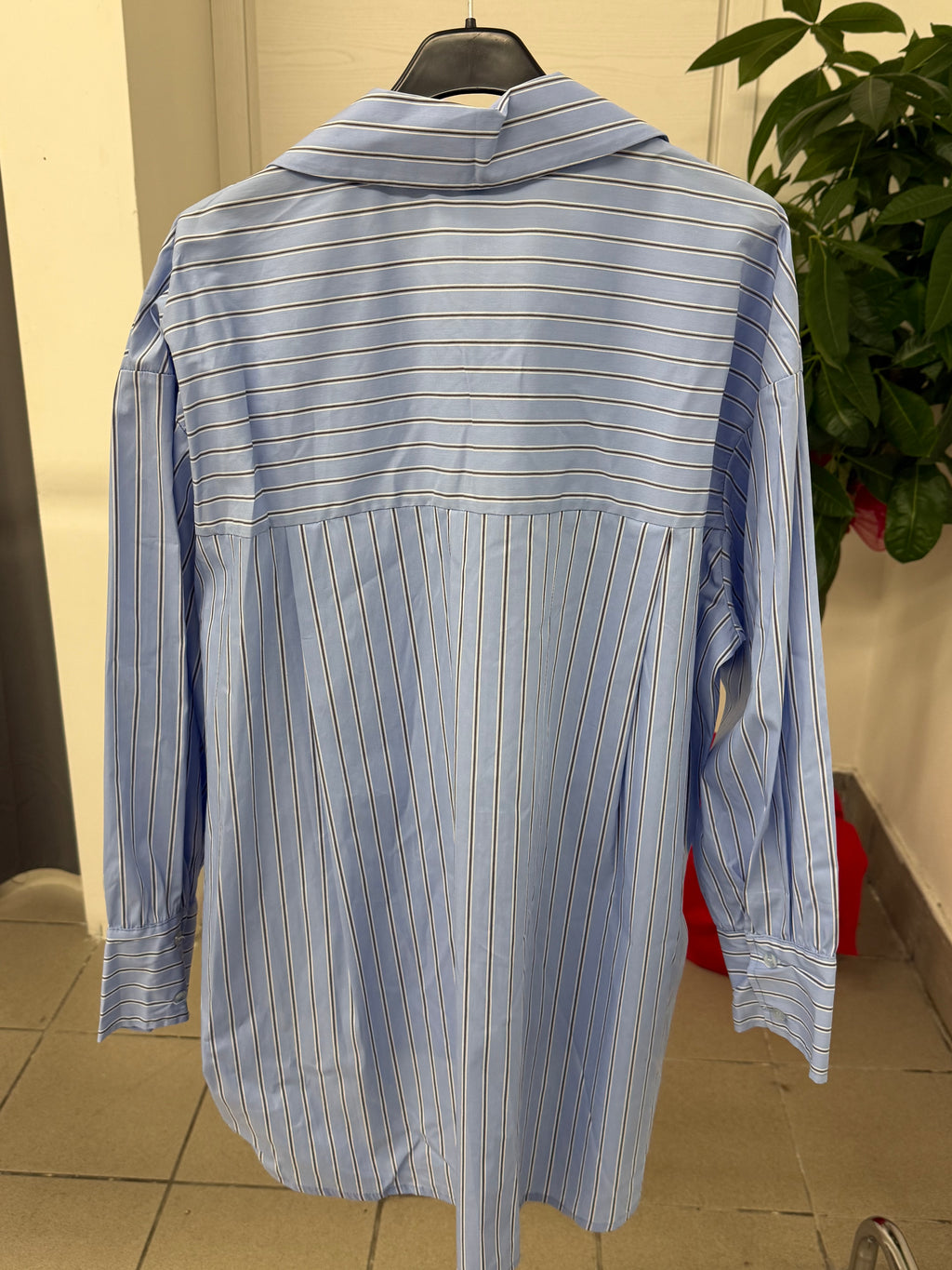 Camicia in cotone over fit a righe