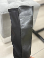 Stivali in ecopelle e nylon alti tacco 3cm FGD MODA
