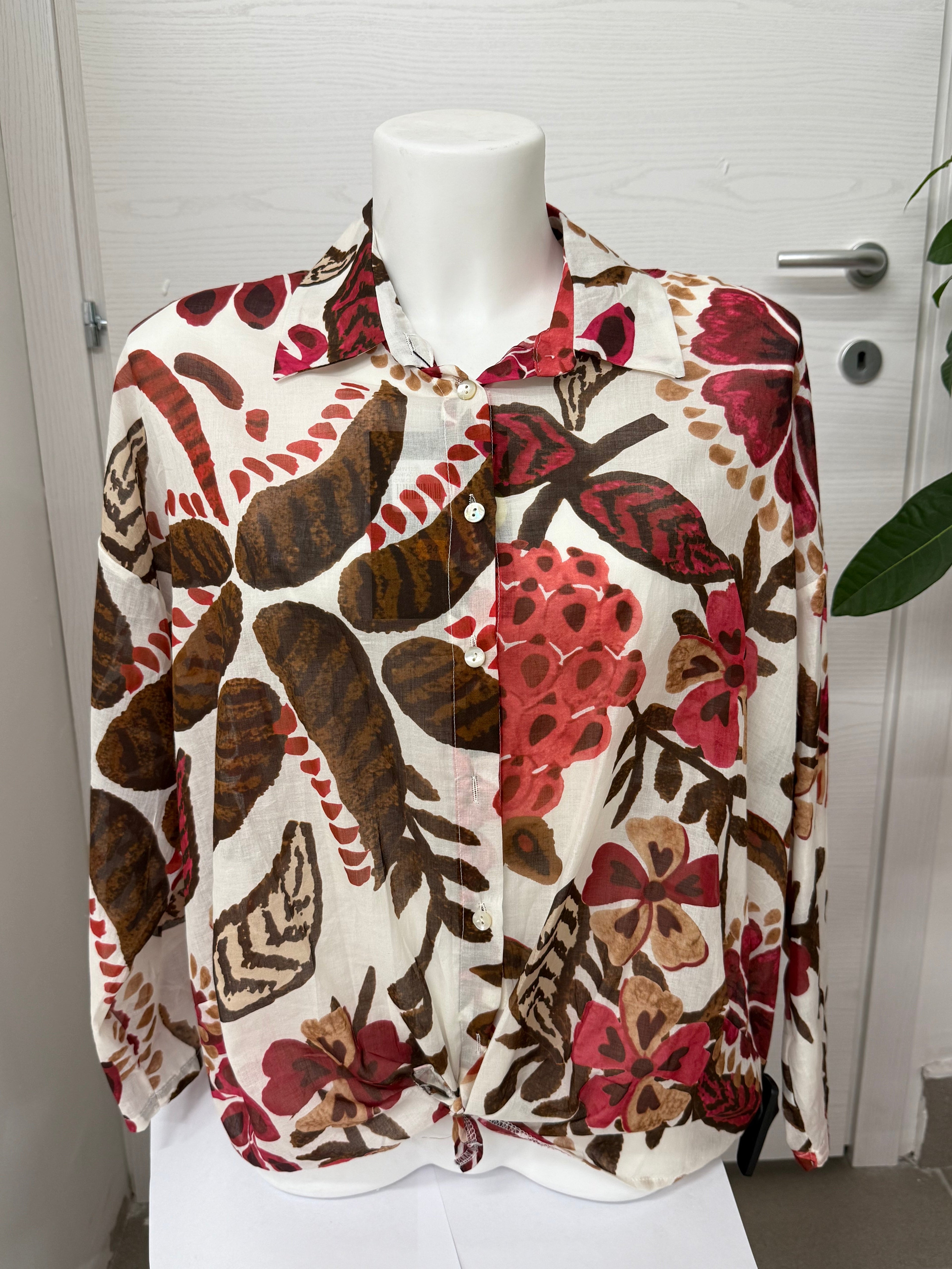 Blusa maniche 3/4 fiorata FGD MODA