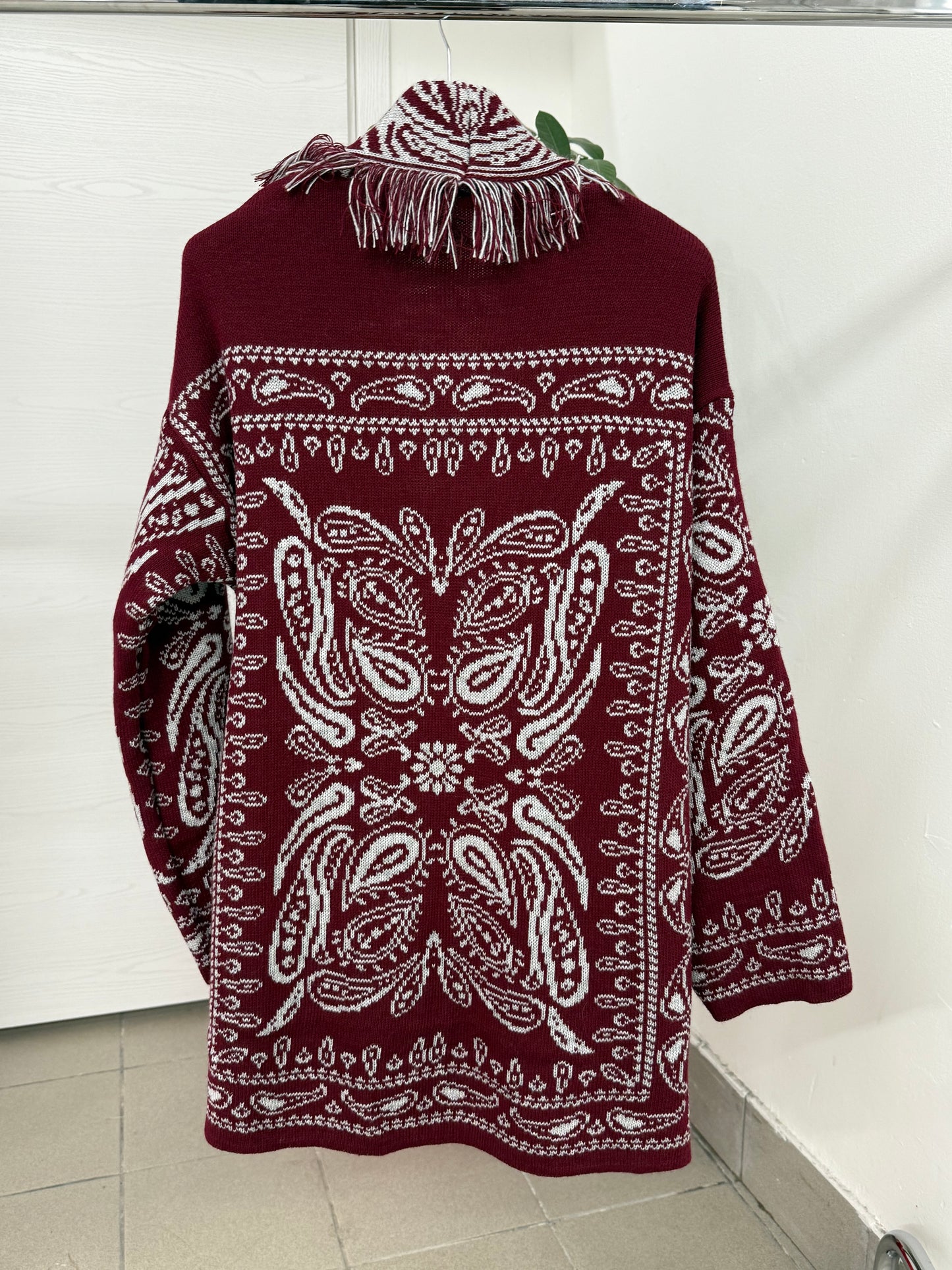 Giacca a fantasia con cinta