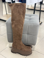 Stivali Alti In Camoscio Con Platform MS1642 FGD MODA
