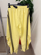 Pantaloni in cotone arricciati con strisce laterali con polsini FGD MODA