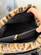 Borsa da spalla con pelliccia con tracolla FGD MODA
