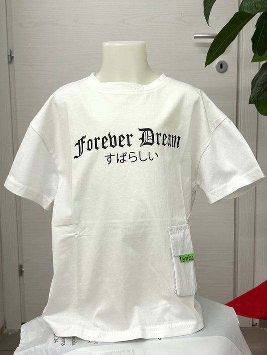 T-shirt con scritta e taschino FGD MODA