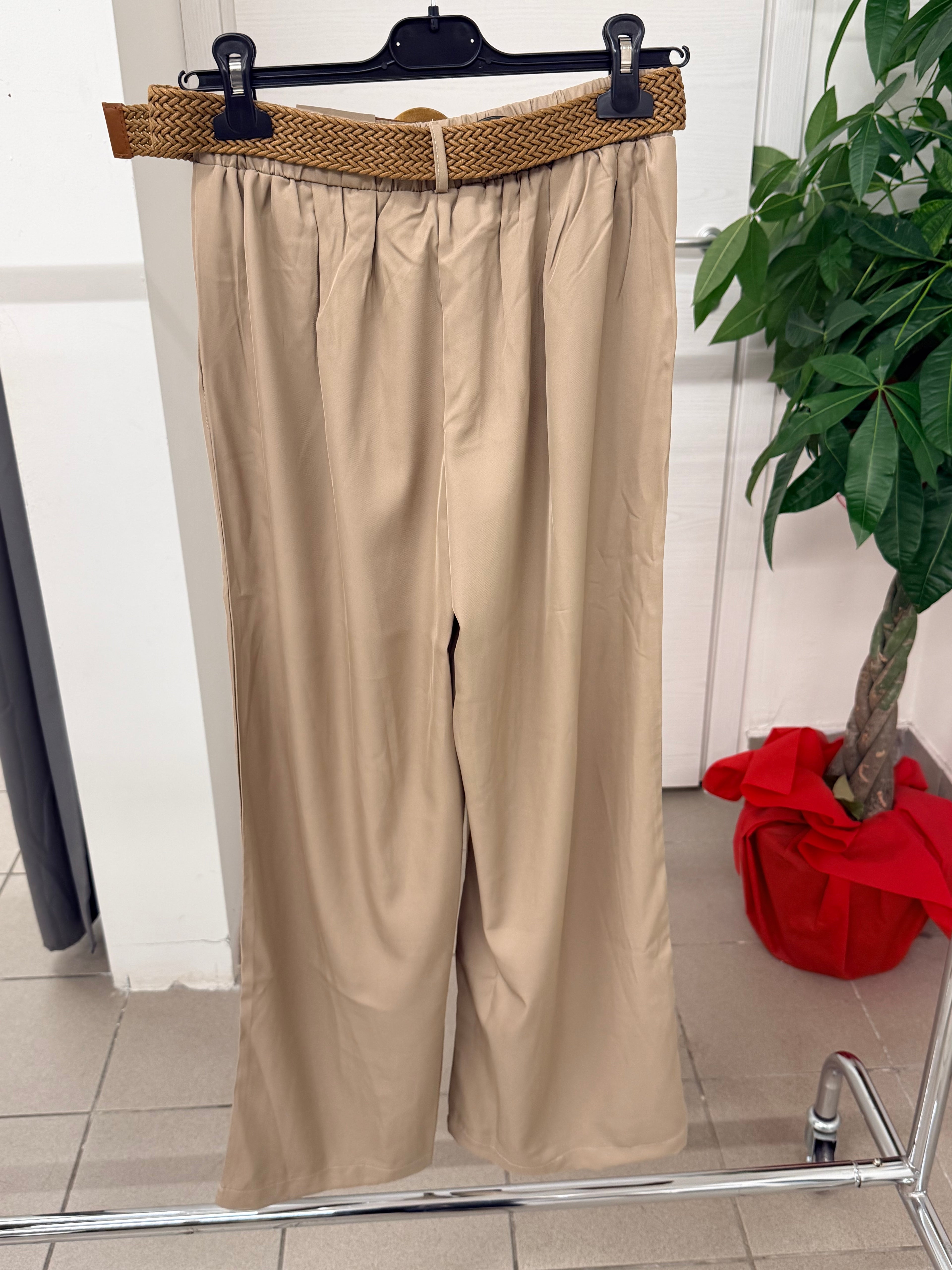 Pantaloni a palazzo con cinta FGD MODA
