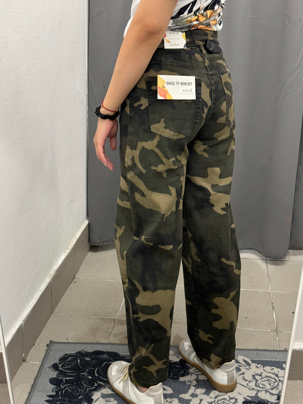 Jeans Mom Fit Militari Con Vita Risvoltata JA139 FGD MODA