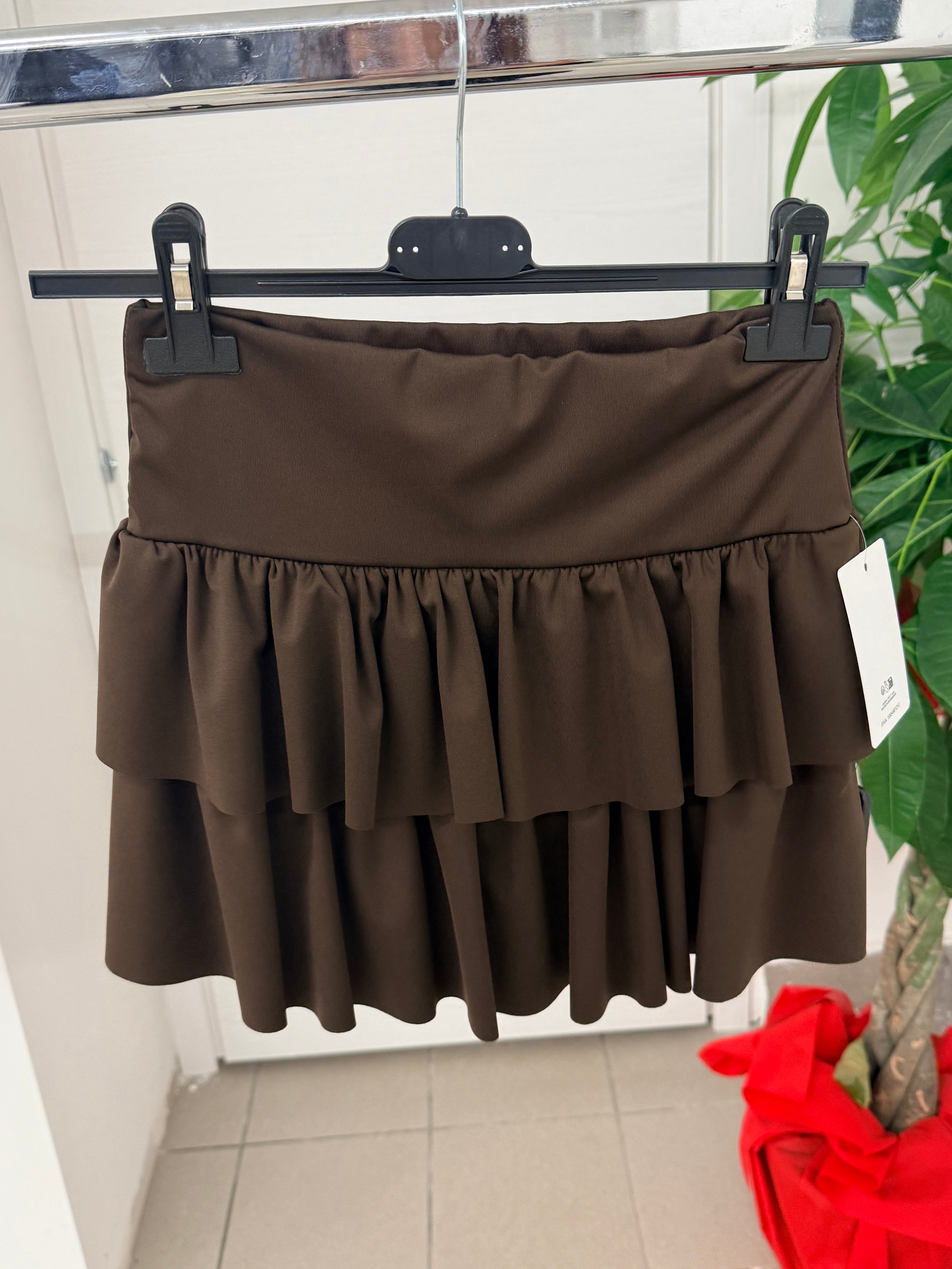 Mini gonna a balze con pantaloncino FGD MODA