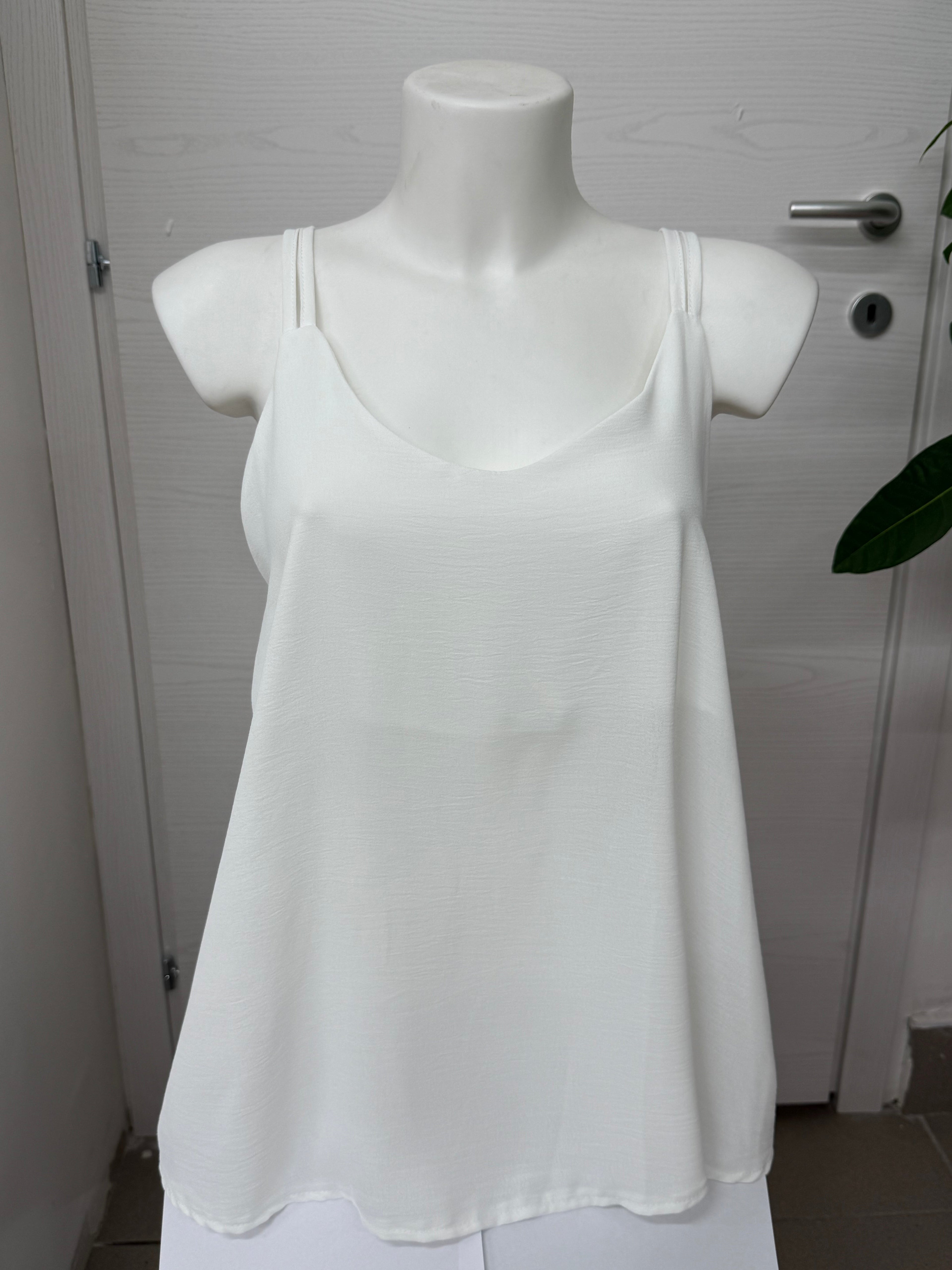 Canotta con perle sul retro FGD MODA